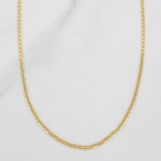 Cadena Escalera Plana 1.9g / 50cm / 1.3mm Oro Amarillo 18K