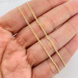 Cadena Escalera Plana 1.9g / 50cm / 1.3mm Oro Amarillo 18K
