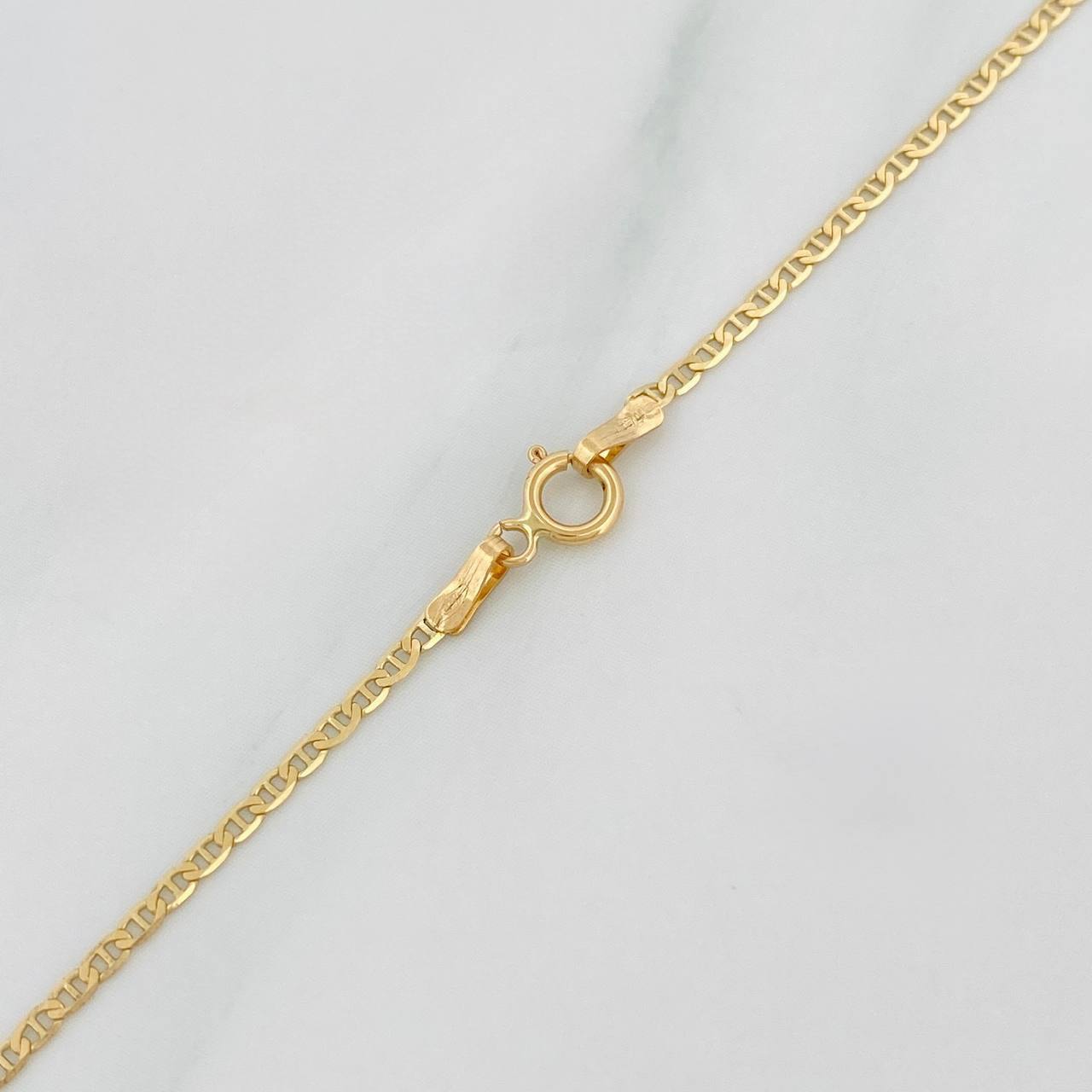 Cadena Escalera Plana 1.9g / 50cm / 1.3mm Oro Amarillo 18K