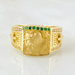 Anillo Rostro Jesus Mate 8.45gr / T10 3/4 / Oro Amarillo 18K