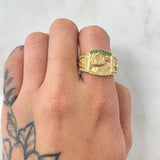 Anillo Rostro Jesus Mate 8.45gr / T10 3/4 / Oro Amarillo 18K