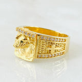 Anillo Rostro Jesus  8.2gr / T10 / Oro Amarillo 18K