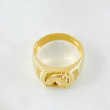 Anillo Herradura Caballo Punteado 3.35gr / T6 1/4 / Oro Amarillo 18K
