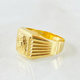 Anillo Rostro Jesus Cuadrado 1.95gr / T7 3/4 / Oro Amarillo 18K