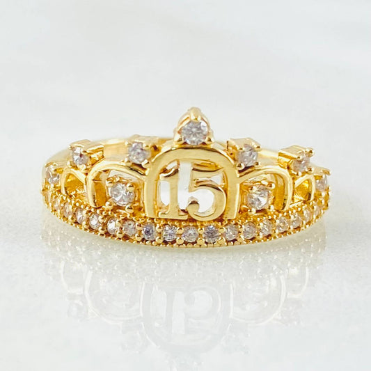 Anillo Corona 15s 2.2gr / T5 1/4 / Oro Amarillo 18K *