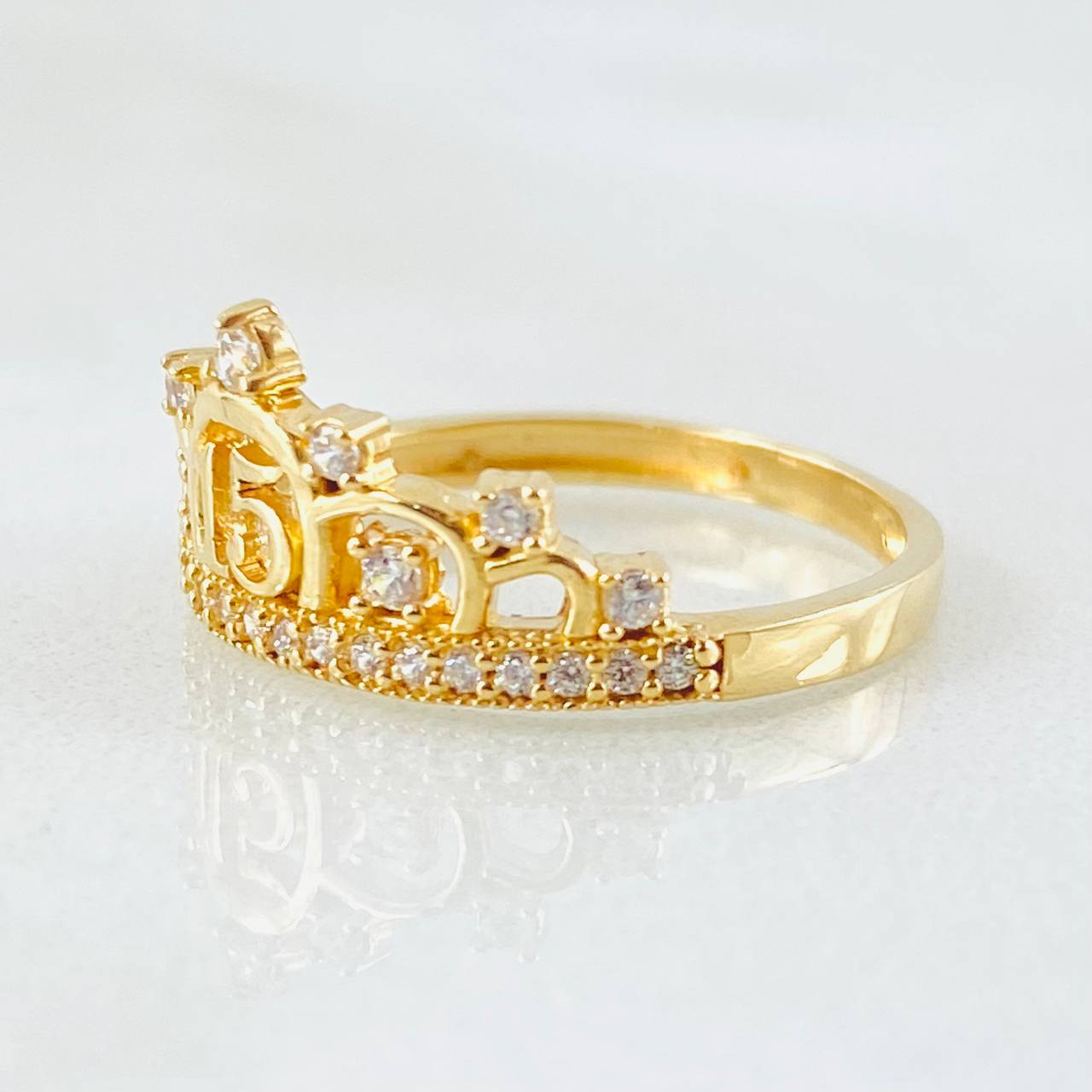 Anillo Corona 15s 2.2gr / T5 1/4 / Oro Amarillo 18K *