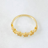 Anillo Estrellas Tupidas 1.8gr / T6 / Oro Amarillo 18K *
