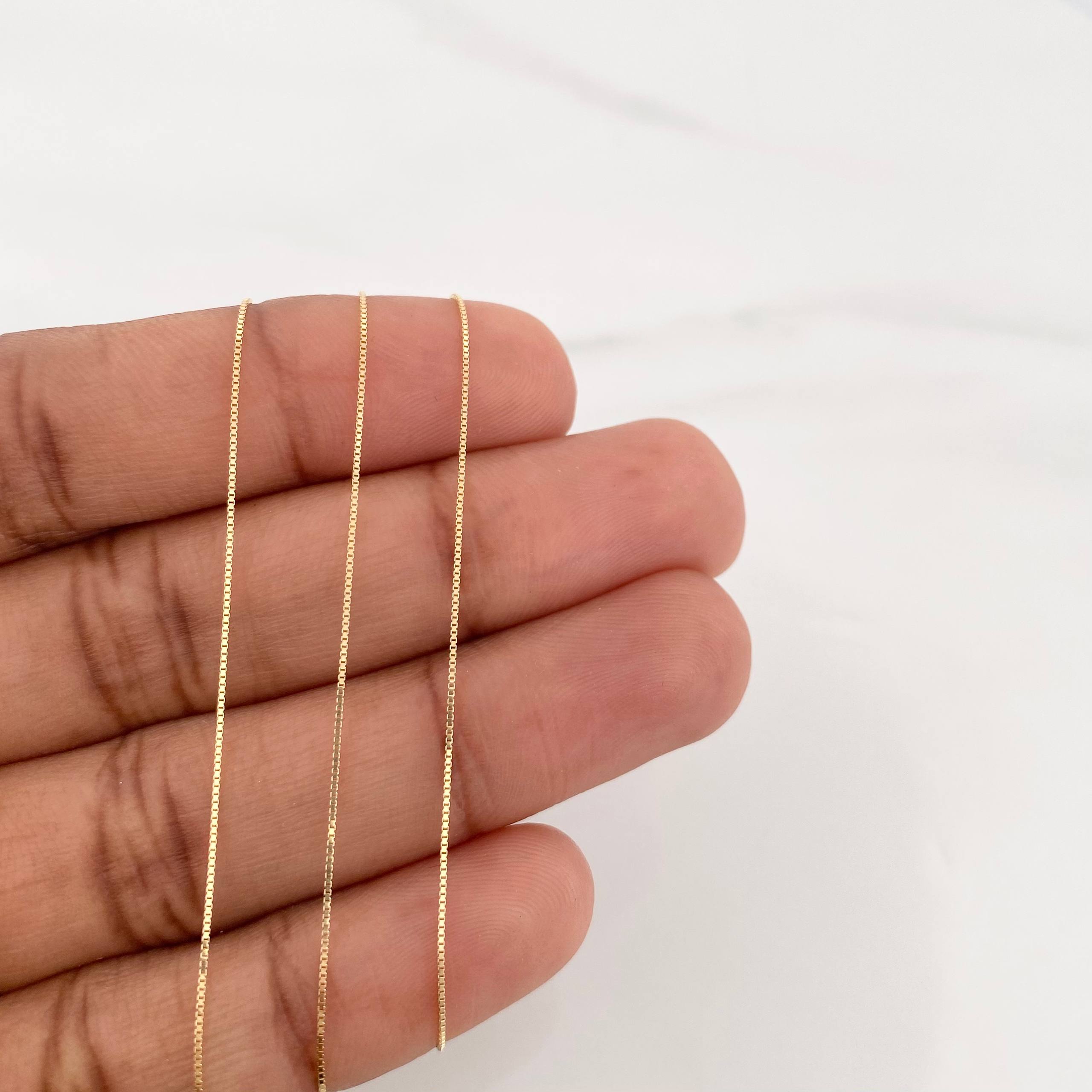 Set Cadena Veneciana + Dije Cruz / 2.05g / 50cm Oro Amarillo 18K
