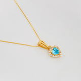 Set Cadena Veneciana + Dije Corazon / 2g / 50cm Oro Amarillo 18K