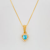Set Cadena Veneciana + Dije Corazon / 2g / 50cm Oro Amarillo 18K