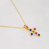 Set Cadena Veneciana + Dije Cruz / 2.15g / 50cm Oro Amarillo 18K