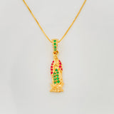 Set Cadena Veneciana + Dije Virgen Guadalupe / 2.4g / 50cm Oro Amarillo 18K