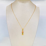 Set Cadena Veneciana + Dije Virgen Guadalupe / 2.4g / 50cm Oro Amarillo 18K