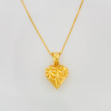Set Cadena Veneciana + Dije Corazon / 1.85g / 50cm Oro Amarillo 18K