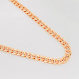 Cadena Cubana 7.25g / 60cm / 4.1mm Oro Rosa 18K