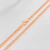 Cadena Cubana 4.3g / 60cm / 2.95mm Oro Rosa 18K