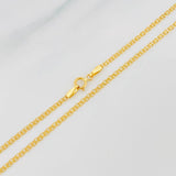 Cadena China 2.3g / 50cm / 1.87mm Oro Amarillo 18K