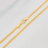 Cadena China 7.65g / 60cm / 2.4mm Oro Amarillo 18K