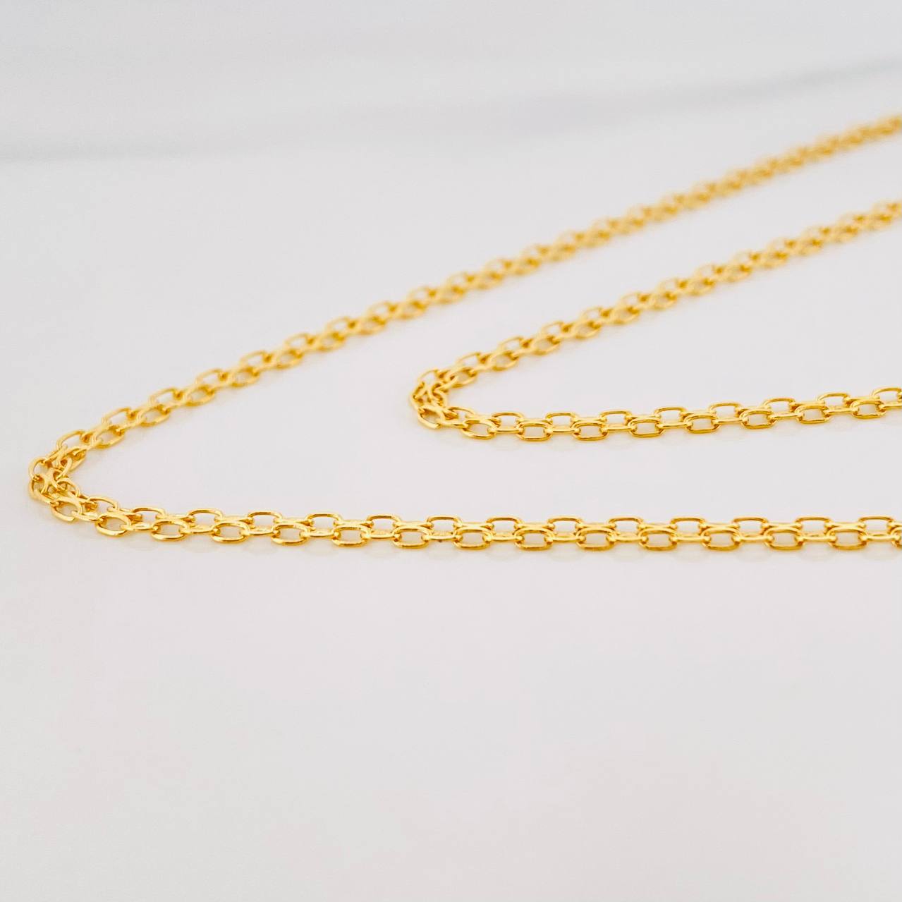 Cadena China 7.65g / 60cm / 2.4mm Oro Amarillo 18K