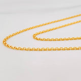 Cadena China 3.35g / 50cm / 1.5mm Oro Amarillo 18K