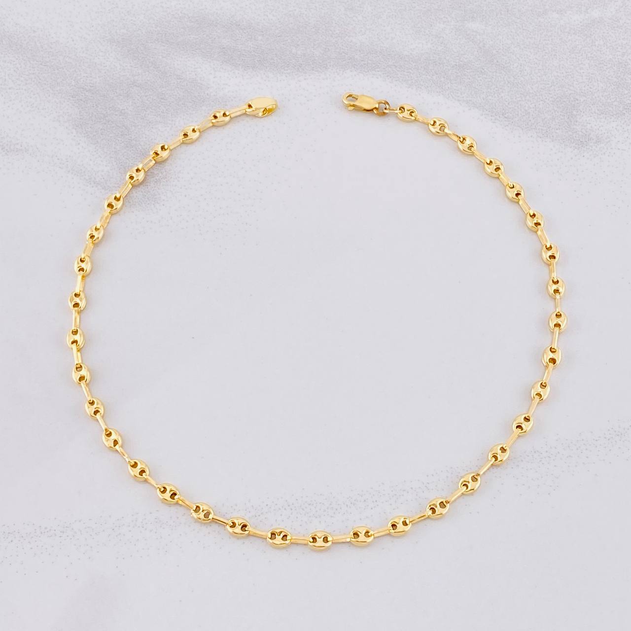 Tobillera GC 2.65g / 25.4cm / 3.2mm Oro Amarillo 18K
