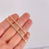 Tobillera GC 2.65g / 25cm / 3.2mm Oro Amarillo 18K