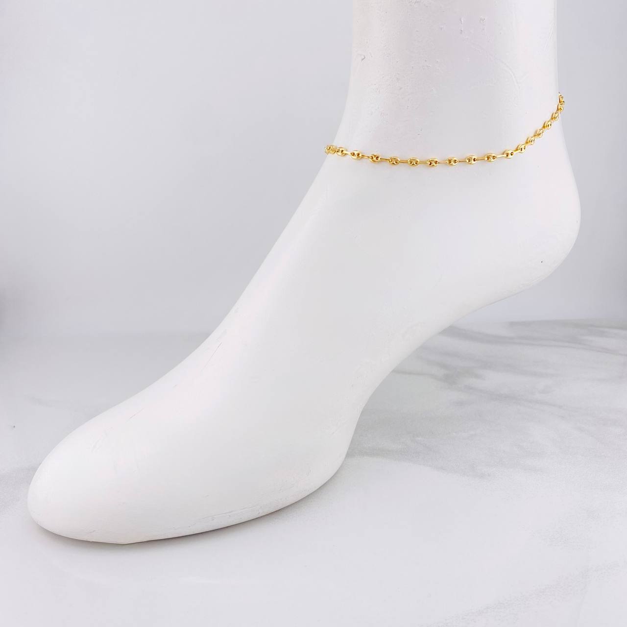 Tobillera GC 2.65g / 25.4cm / 3.2mm Oro Amarillo 18K