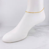 Tobillera GC 2.65g / 25.4cm / 3.2mm Oro Amarillo 18K