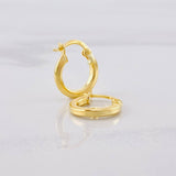 Candongas Lisas 1.05g / 1.4cm Oro Amarillo 18K