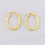 Candongas Mary Ovalada 1.45g / 2.3cm Oro Amarillo 18K