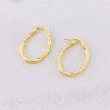 Candongas Mary Ovalada 1.45g / 2.3cm Oro Amarillo 18K