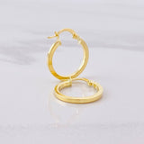 Candongas Punteadas 1.4g / 2.1cm Oro Amarillo 18K