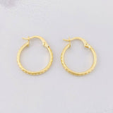 Candongas Serpiente Texturizadas 1.2g / 2cm Oro Amarillo 18K