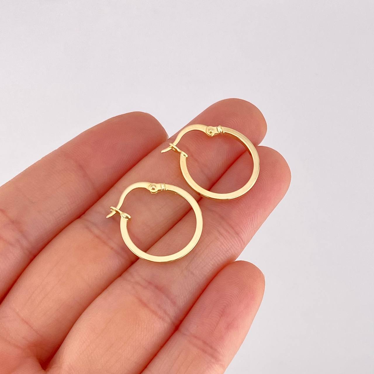 Candongas Lisas 1.1g / 2cm Oro Amarillo 18K