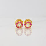 Topos Halo Circulo 0.65g / 4.54mm Oro Amarillo 18K
