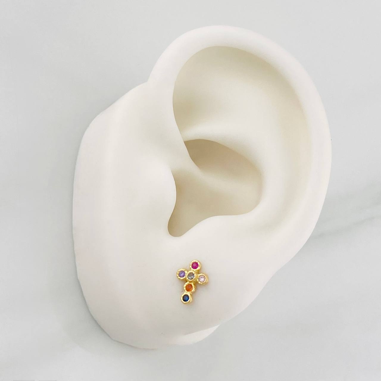 Topos Cruz 0.9g / 5.8mm Oro Amarillo 18K