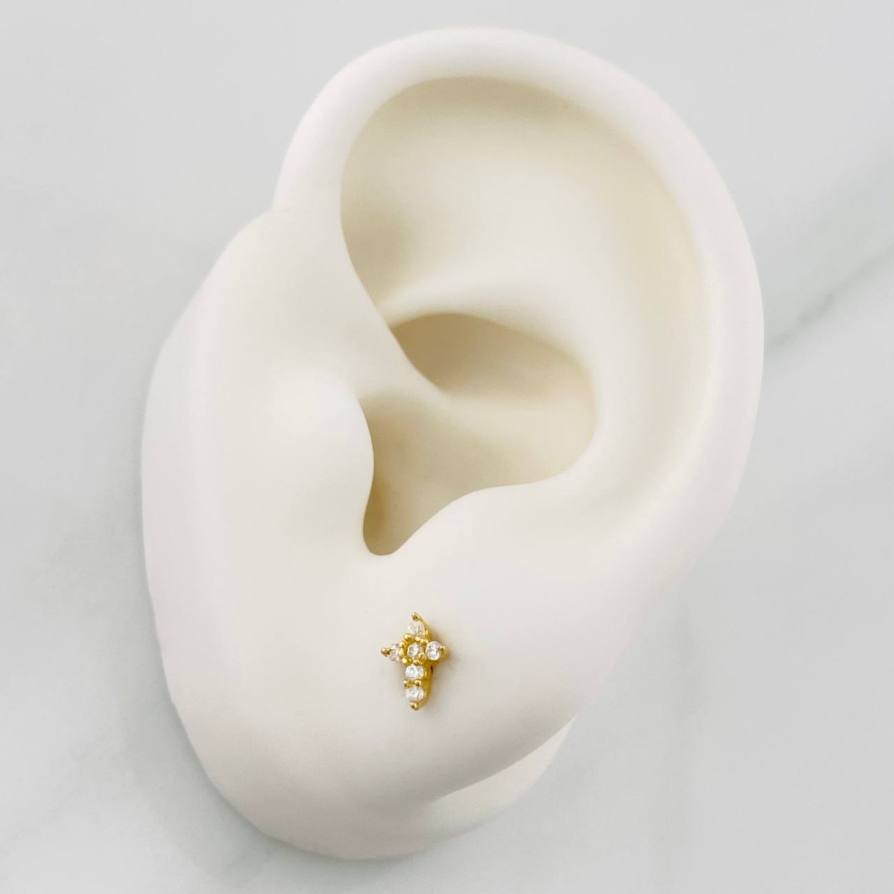 Topos Cruz 1.05g / 7.72mm Oro Amarillo 18K