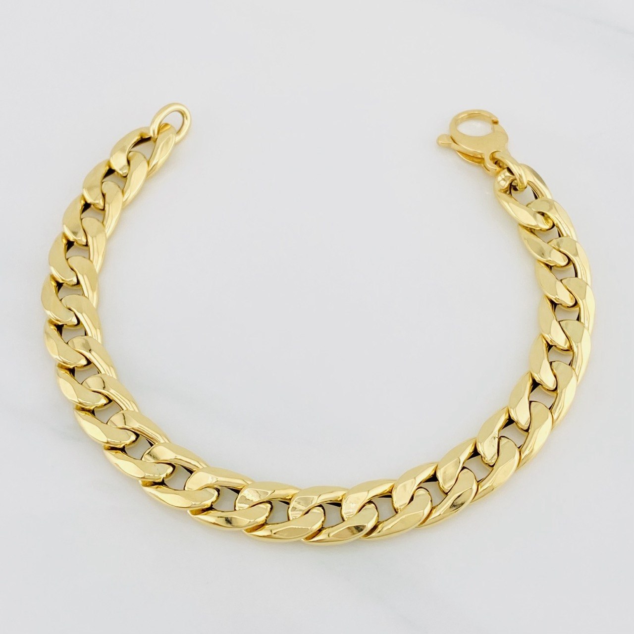 Pulso Cubano 9.85g / 21cm / 9.1mm Oro Amarillo 18K