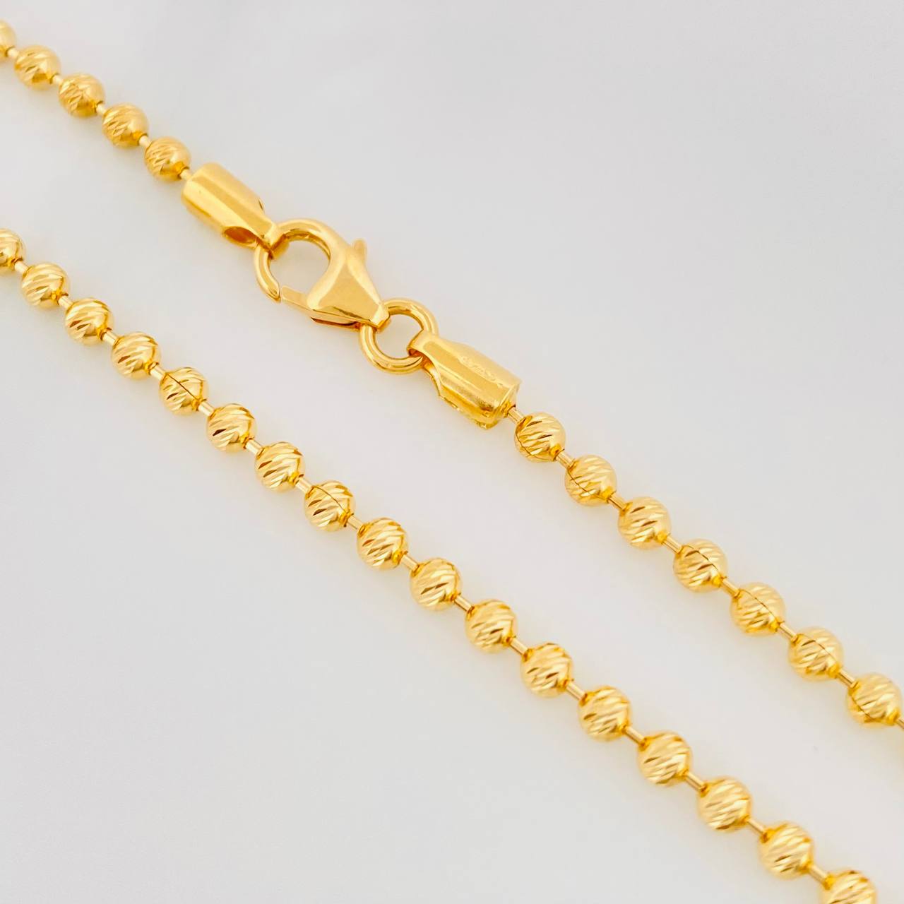 Cadena Militar Diamantada 14.75g / 60cm / 2.45mm Oro Amarillo 18K