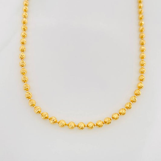 Cadena Militar Diamantada 14.75g / 60cm / 2.45mm Oro Amarillo 18K