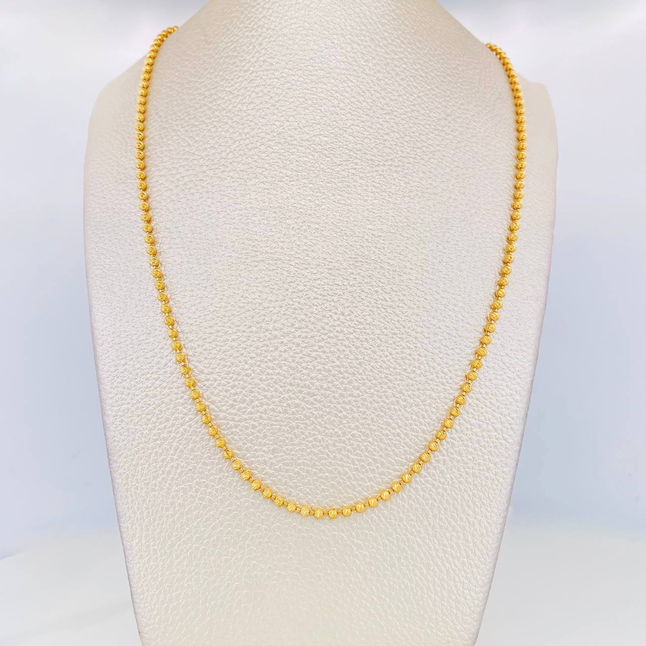 Cadena Militar Diamantada 14.75g / 60cm / 2.45mm Oro Amarillo 18K