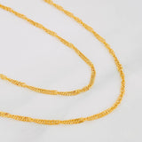 Cadena Singapur 2.15g / 45cm / 1.54mm Oro Amarillo 18K