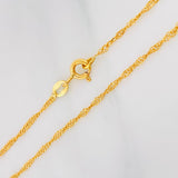 Cadena Singapur 2.75g / 60cm / 1.5mm Oro Amarillo 18K