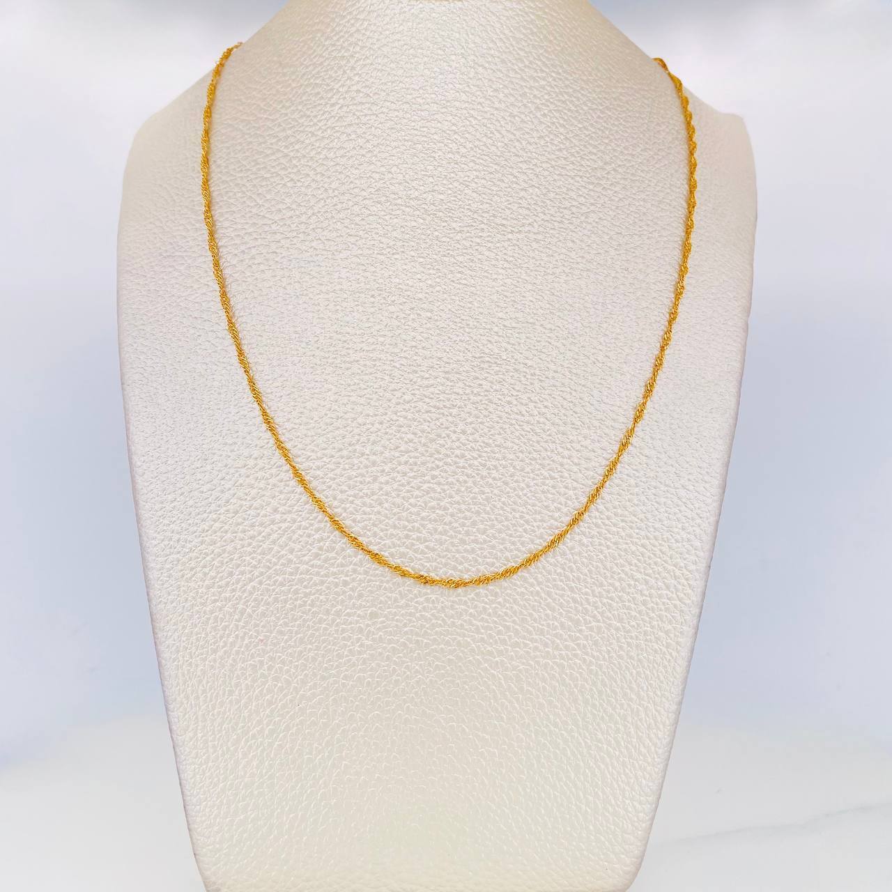 Cadena Singapur 2.75g / 60cm / 1.5mm Oro Amarillo 18K