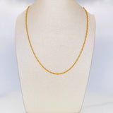 Cadena Singapur 2.1g / 45cm / 1.54mm Oro Amarillo 18K