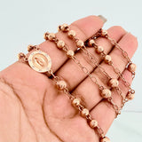Rosario Virgen De Guadalupe 17.35 g / 40 cm / 6mm-5 mm Oro Rosa 18K