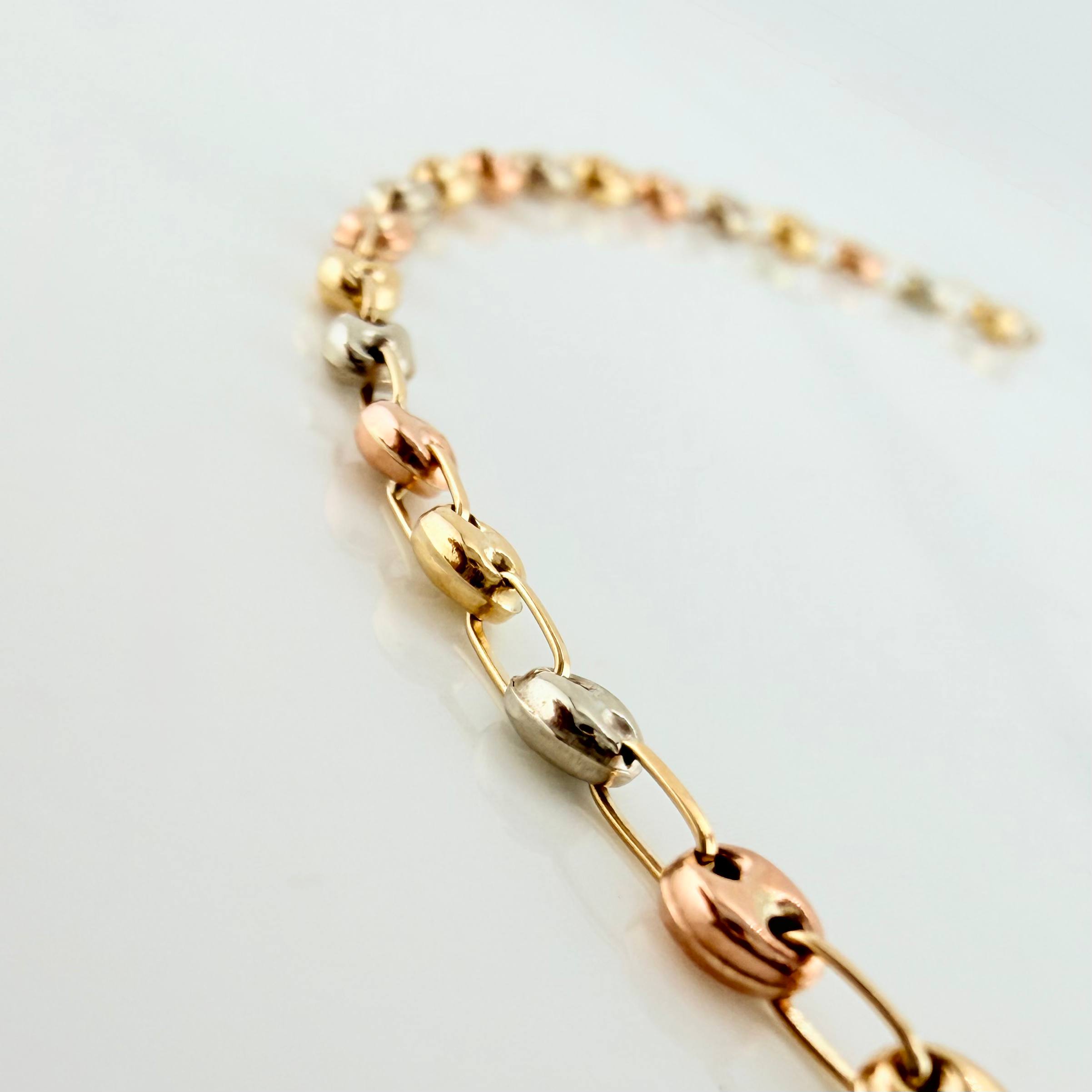Tobillera Gc 3.05 g / 28 cm / 3 mm Tres Oros 18K