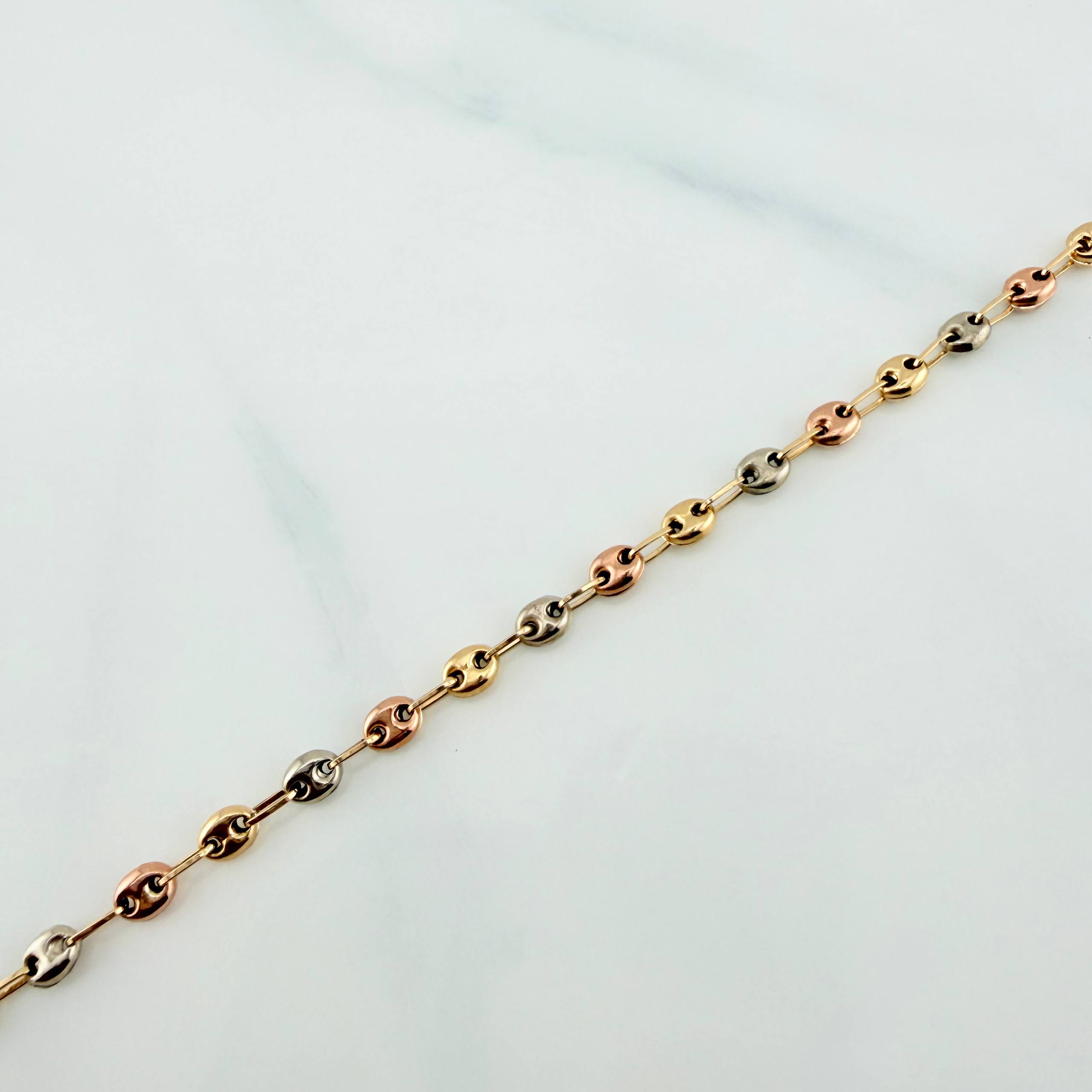 Tobillera Gc 3.05 g / 28 cm / 3 mm Tres Oros 18K