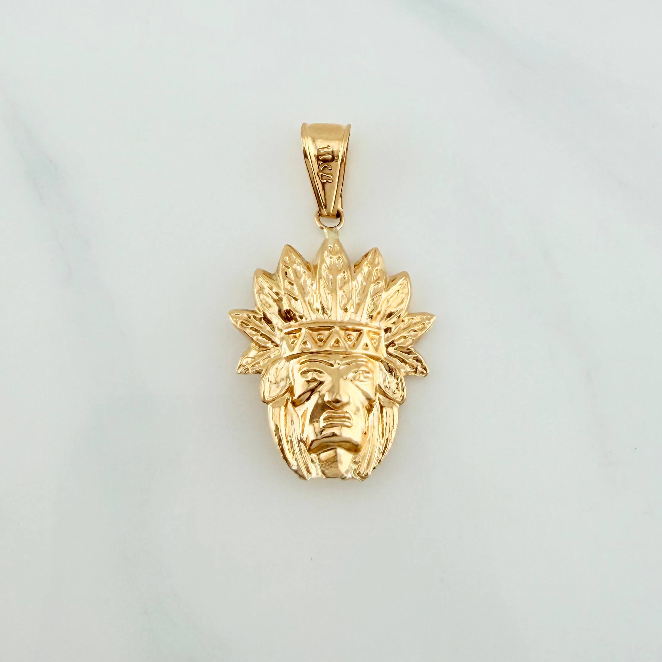Dije Indio 1.85 g / 3.6 cm Oro Amarillo 18K