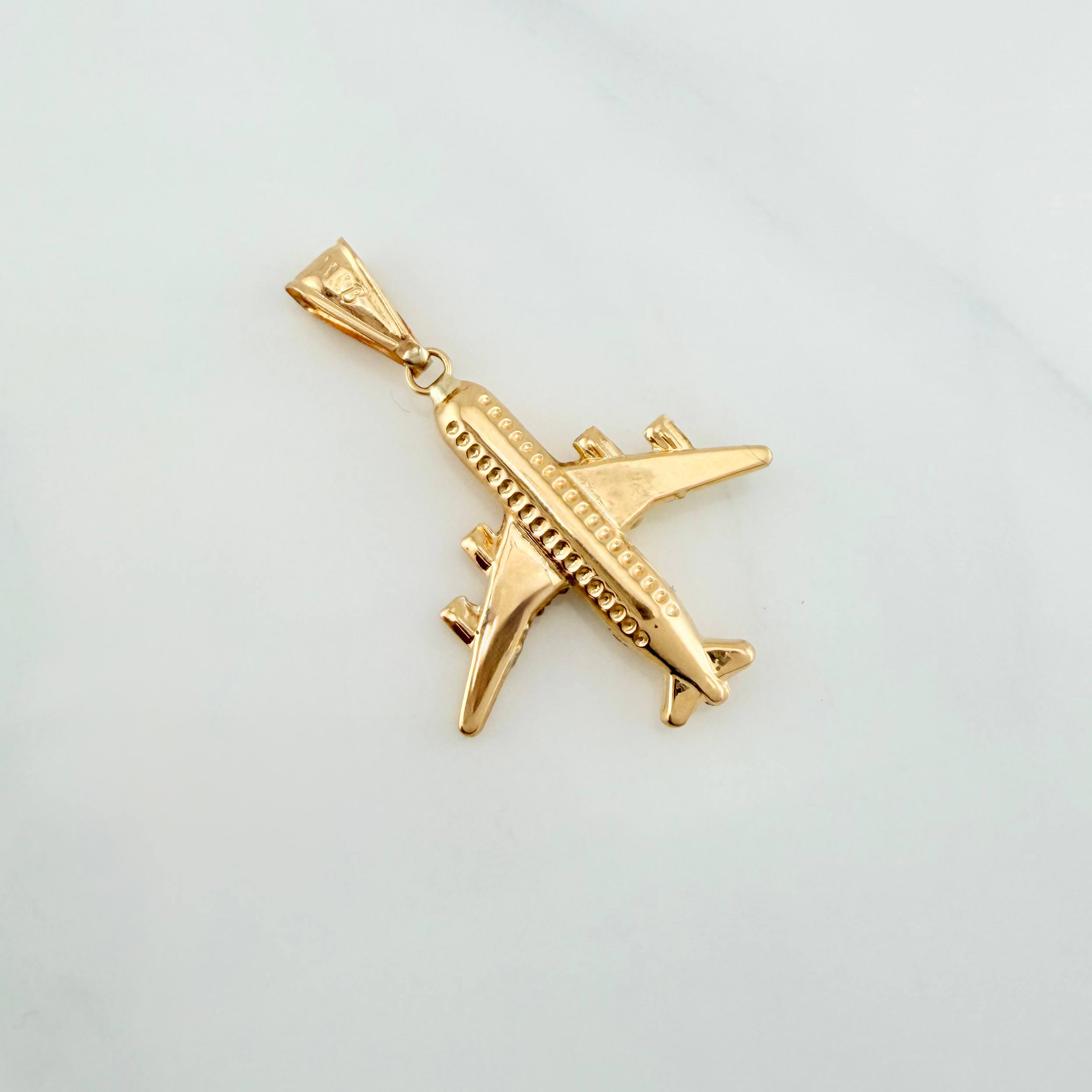 Dije Avion 1.65 g / 3.6 cm Oro Amarillo 18K